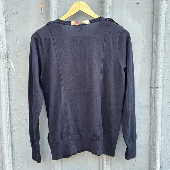 Burberry Navy Cotton  Cardigan, size M - Picture 2 of 9